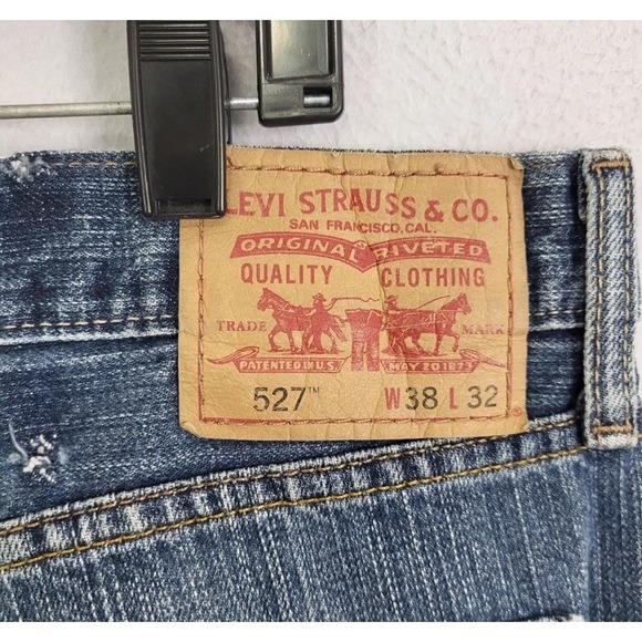 Levi's 527 Jeans Men's 38x32 Blue Boot‎ Cut Denim Western Cowboy Casual A1 - Picture 5 of 11
